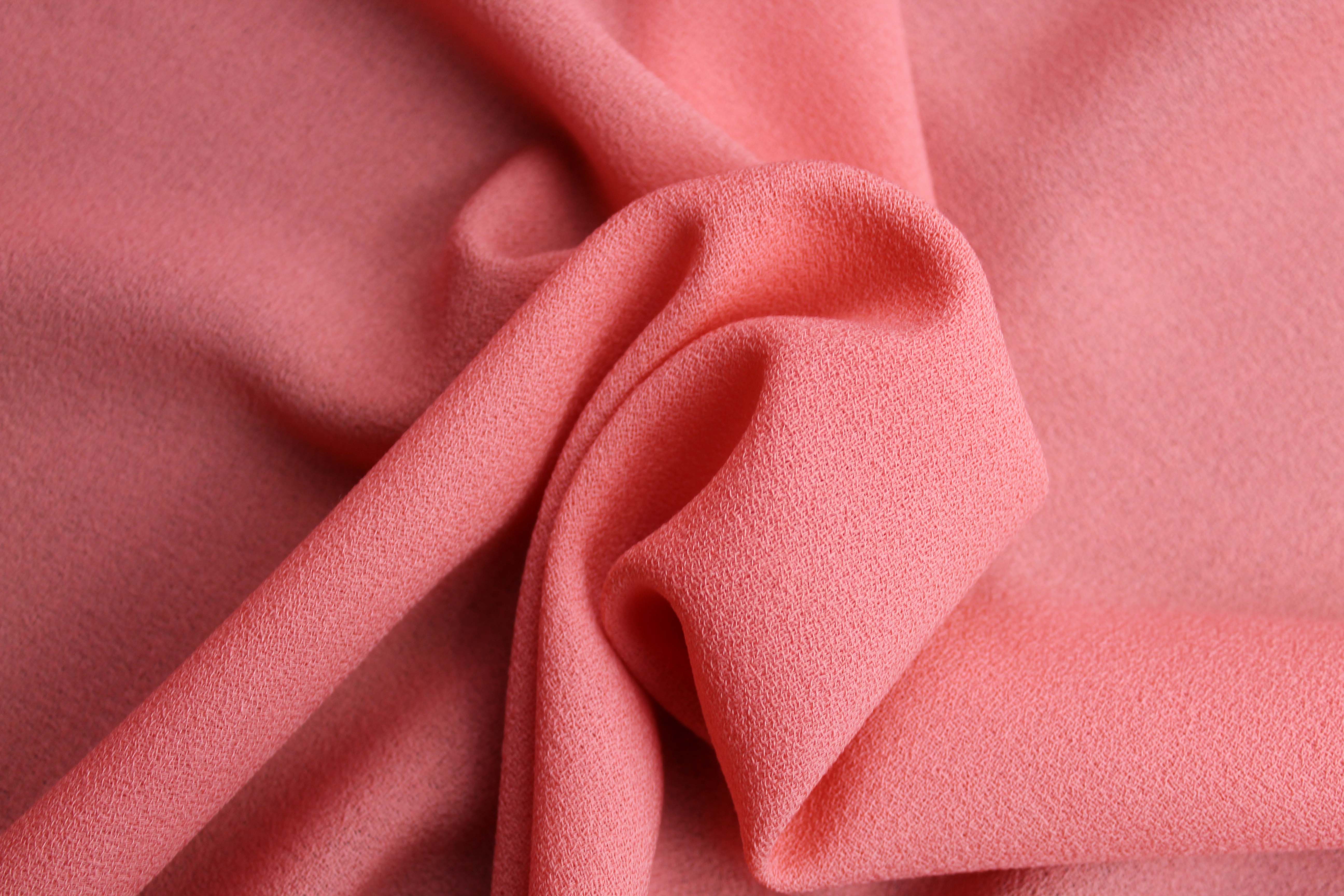 WOOL CREPE - CORAL